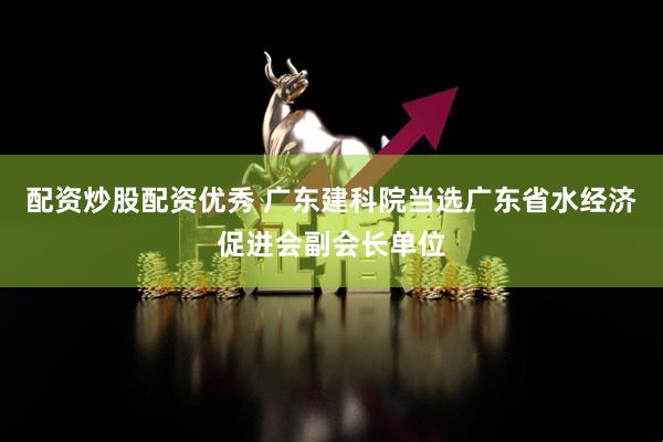 配资炒股配资优秀 广东建科院当选广东省水经济促进会副会长单位